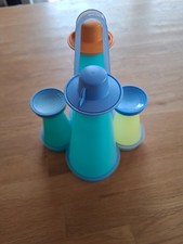 Tupperware Menage Essig Öl Junge Welle Salzstreuer Pfefferstreuer Gestell Tupper