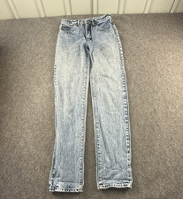 Vintage Edwin Jeans W30 L32 blau Acid Wash Denim London Slim Raw Hem 30x32 80er