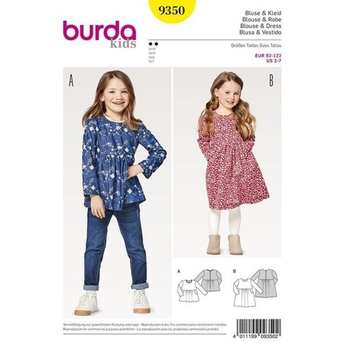Burda schnittmuster 9350 - schnittmuster,