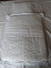 Puppenwagen-Set Decke und Kissen groß NEU 55 x 45 cm / 33 x 26cm blau