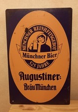Werbe Blechschild Augustiner