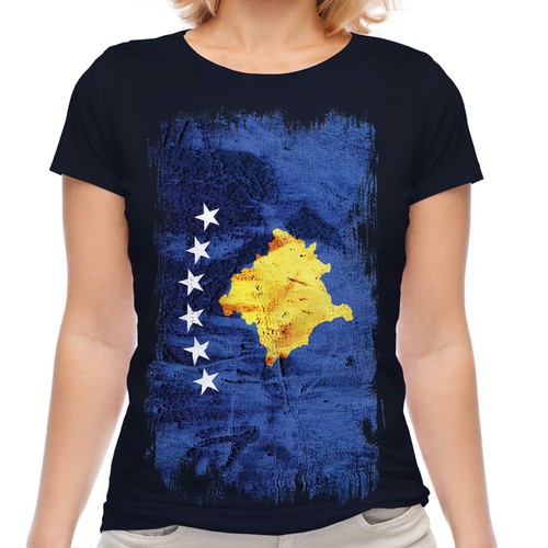 Kosovo grunge flag - flag, damen