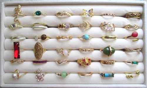 Konvolut modeschmuck ringe - , 36