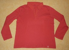 Polo-Shirt_CECIL_Gr. 44-46_XL_dunkles orange_lange Ärmel_mit Baumwolle_TOP