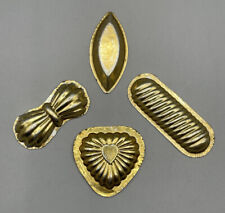 4 Weißblech Koloriert Pralinen Schokoladen Form Blech Antik Puppenstube Zubehör