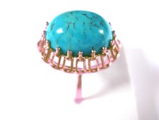 Ring Gold 585 mit Türkis, 6,67 g