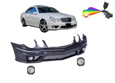 Vorne Stoßstange E63 AMG Optik Mercedes W211 Front paket 02-09+Nebel+Lackierung