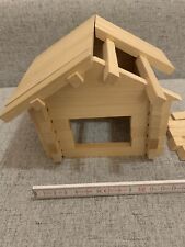 Holz Modell Haus Bausatz Modellbau Miniatur Holzhütte Stadl von ca. 1980