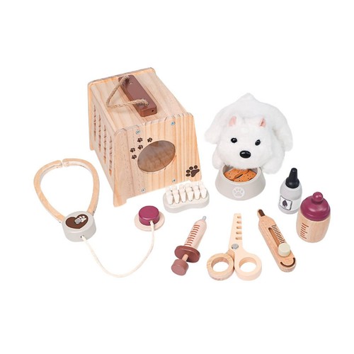 Tierarztkoffer mit plüschhund - tierarztkoffer,