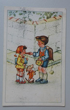 2604/ DDR Künstler AK, Kind Schulranzen, Verlag Zeulenroda