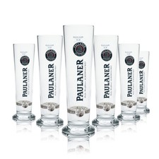 6x Paulaner Glas 0,3l Pokal