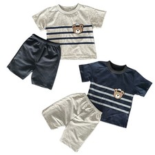 Baby Jungen Sommer Set 2-teilig T-Shirt & Shorts mit Bär Gr. 80 92 98 104 NEU DE