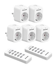 DEWENWILS Funksteckdosen mit Fernbedienung, 10A 2300W, Plug-In Ein/Aus Funk-Wand