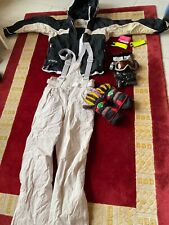 Skianzug Damen Hosen und Jacke Handschuhe Ski Brille 