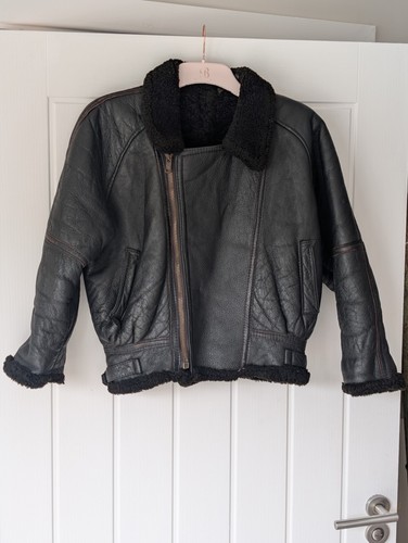 Vintage echt lammfell leder - echt,
