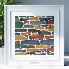 Steinwand Muster v5 Schablone