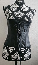 ♥️ Ledermieder Miedergürtel Künst Leder Schwarz  Gr. M Neu mit Schaden