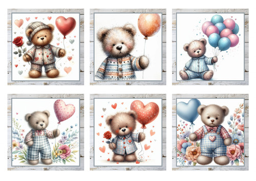 Teddy karten topper - topper,