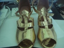 DAMEN HELLGOLD TANZSCHUHE