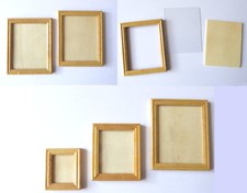Miniatur Bilderrahmen Gemälde Holz Puppenstube 1:12 3 Größen 3,5-7cm
