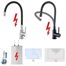 Niederdruck Flexibel Küchenarmatur 360° Wasserhahn Einhand Spültischarmatur