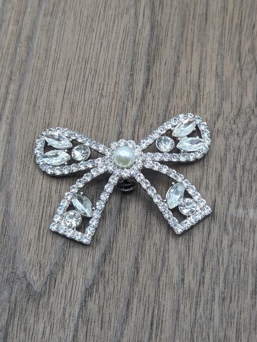 Silber strass schleife - strass,