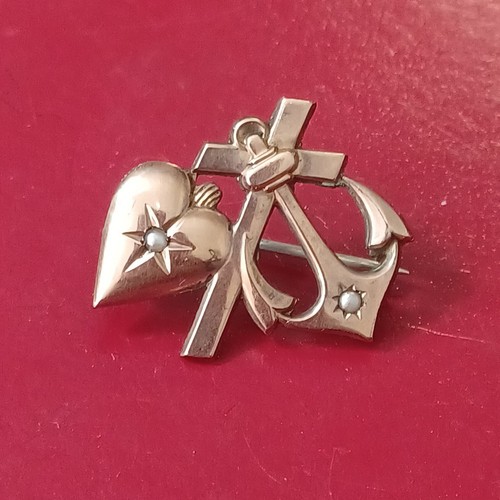 Antike schaumgold brosche - schaumgold-brosche,