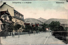 Ansichtskarte - Zwingenberg a.d. Bergstraße - Bahnhofstraße - gestempelt 6.8.07