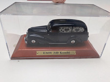 Unikat EMW 340 Kombi mit neuer Leichenwagen Deco mit Sarg 1:43 dunkelblau