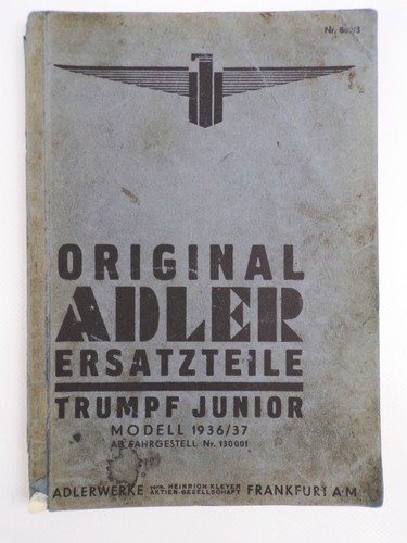 Adler ersatzteilliste trumpf - adler,