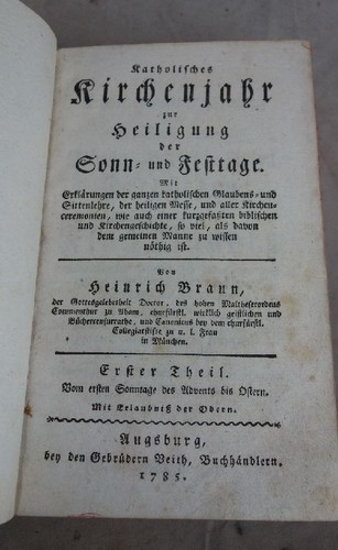 Altes buch kirchenjahr zur - altes,