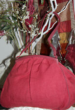 Noa Noa Beuteltasche Hand-Tasche Personal Bag  Leinen Linen Leather Seal  Neu