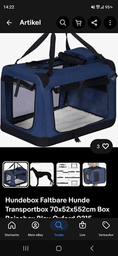 Faltbare hundetransportbox - faltbare, l