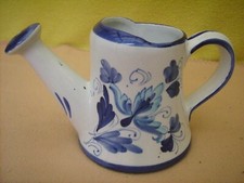 Steingut - bemalte Gießkanne - Handarbeit Fortebraccio - Vintage Dekoration TOP