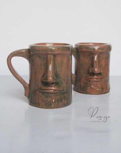 Zwei espressotassen moai - moai,