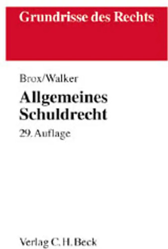 Allgemeines schuldrecht - allgemeines,