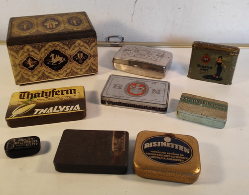 Lot blechdose reklamedose - blechdose,