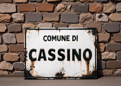 Ortschild cassino italien - ortschild,