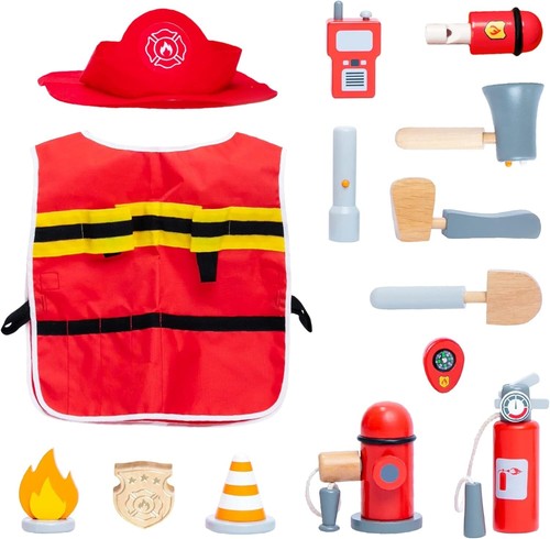 Einsatzset holz feuerwehrmann - einsatzset,
