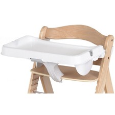 Hauck Alpha Tray Esstisch Essbrett mit herausnehmbarem Tablett Hochstuhl weiß   