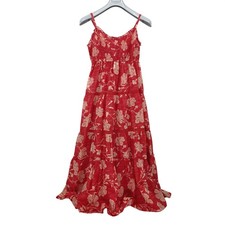 M&S Maxikleid Damen Rot Beige