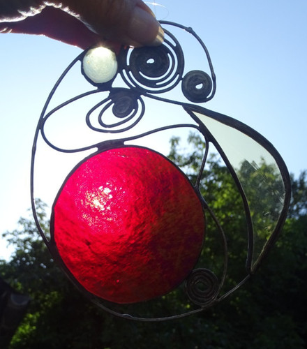 Fensterbild glas unikat - ,