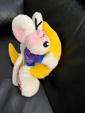 Plüschfigur Diddl Maus mit aufziehbarer Spieluhr auf Halbmond  ca. 25 cm