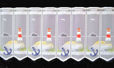 Leuchtturm Scheibengardine in 7 Breiten 50 cm Höhe Badezimmer Bistrogardine  