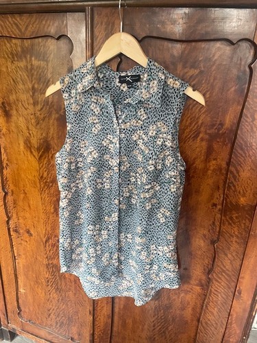 Bluse top grau florales - bluse,, top,