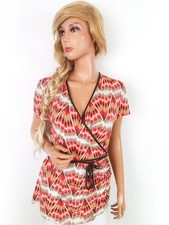 VINTAGE Damen Wickelbluse Gr