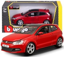 VW Polo GTI Mark 5 Bburago Maßstab:1:24 Metall-Kunststoff Modellauto Rot