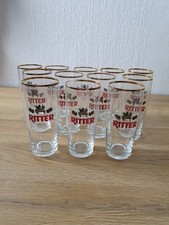 12 alte Biergläser Biertulpe - Ritter Reinheit und Qualität 0,2 l