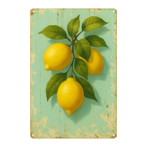 Zitronen frische blechschild - frische,