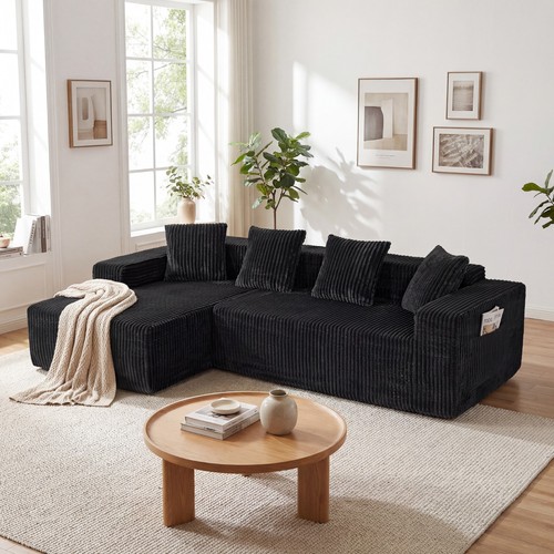 Ecksofa corduroy form - ecksofa,